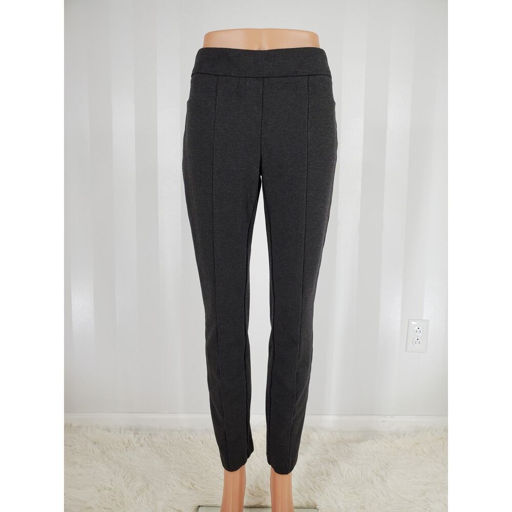HILARY RADLEY Women's Dark Gray Stretch Pants Sz M